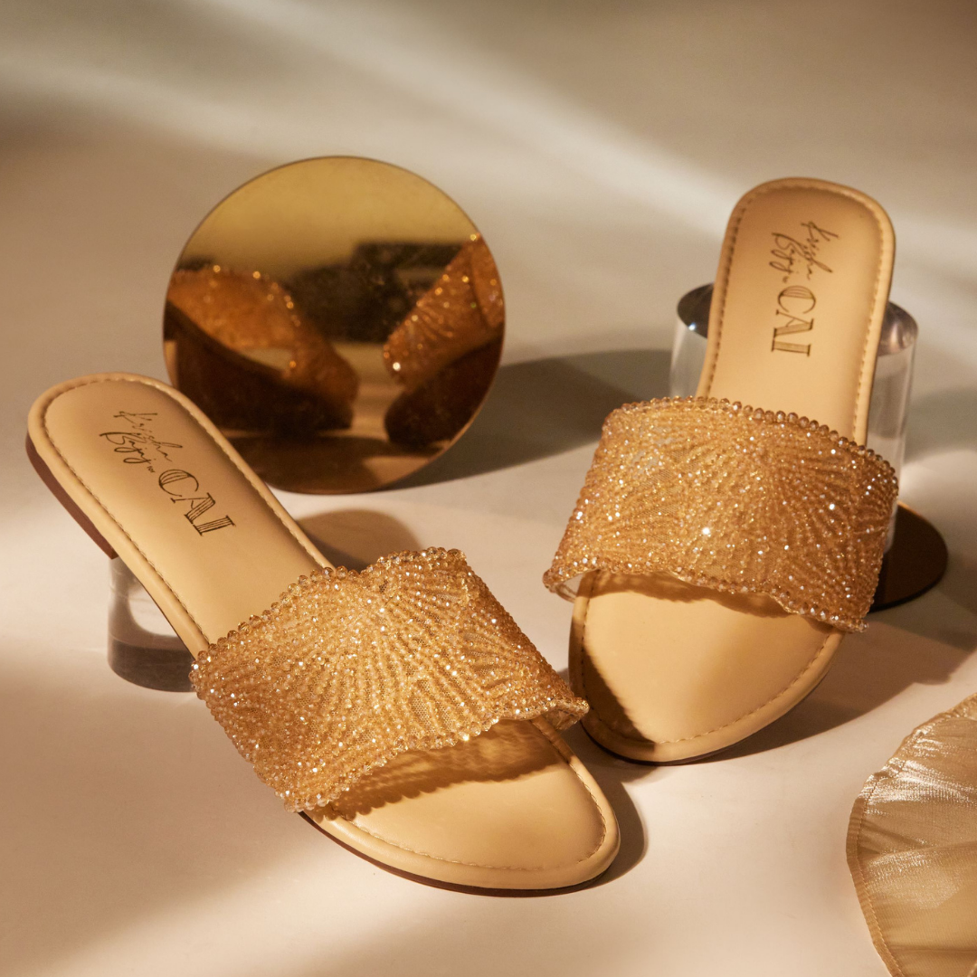 Beaded flats hotsell