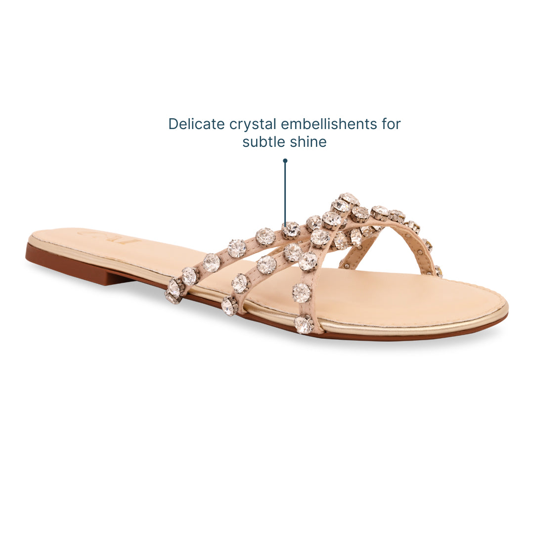 Multi Strapped Crystal Flats