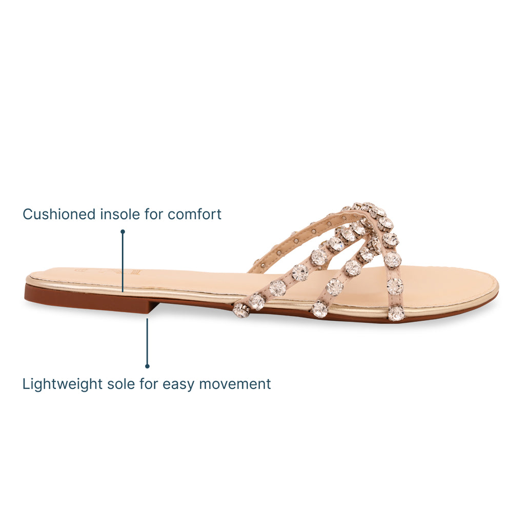 Multi Strapped Crystal Flats