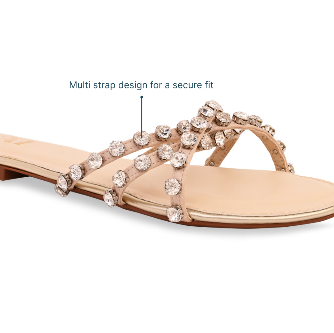 Multi Strapped Crystal Flats