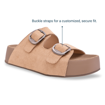 Strapped Beige Slider