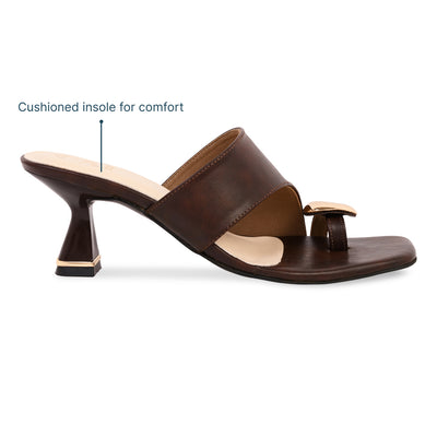 Gold Toe Stud Burgundy Heel