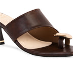 Gold Toe Stud Burgundy Heel