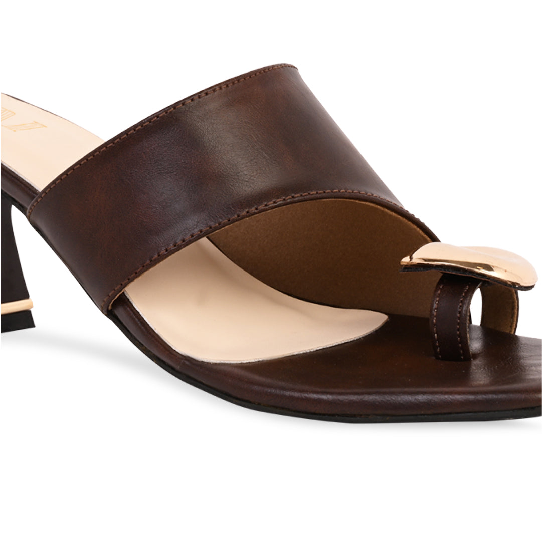 Gold Toe Stud Burgundy Heel