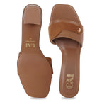 TwinTextured Tan Heels