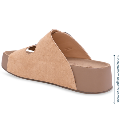 Strapped Beige Slider