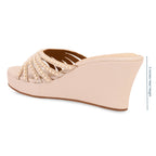 Multi Strapped Pearl Wedges