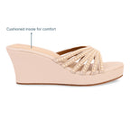 Multi Strapped Pearl Wedges
