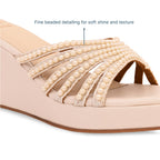 Multi Strapped Pearl Wedges