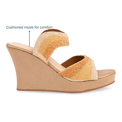Gold Ombre Wavy Wedge