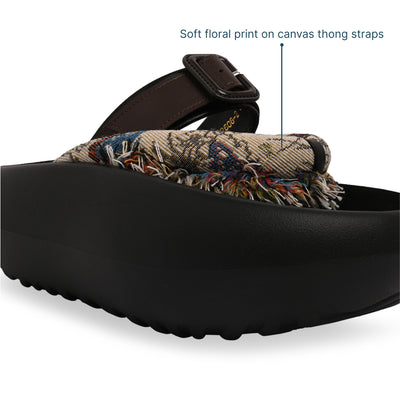 Canvas Bloom Thong Platform