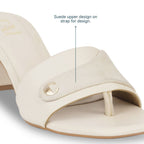 TwinTextured Cream Heels