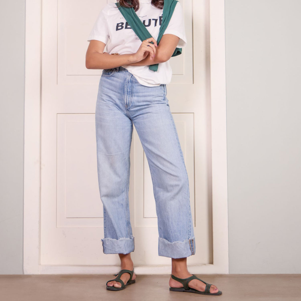 Velo Slingback Olive Flats