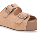 Strapped Beige Slider