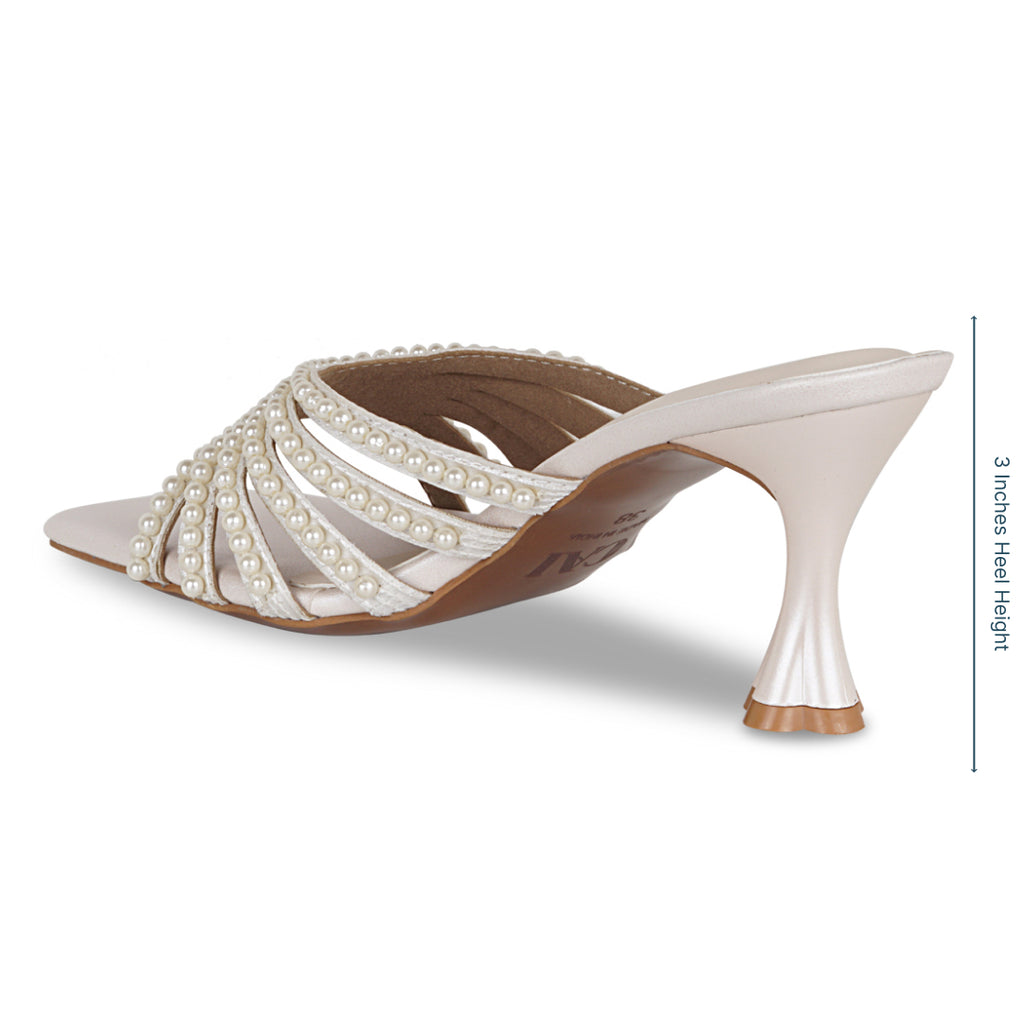 Multi Strapped Pearl Heels