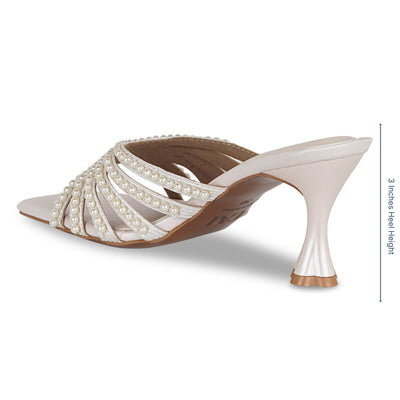 Multi Strapped Pearl Heels