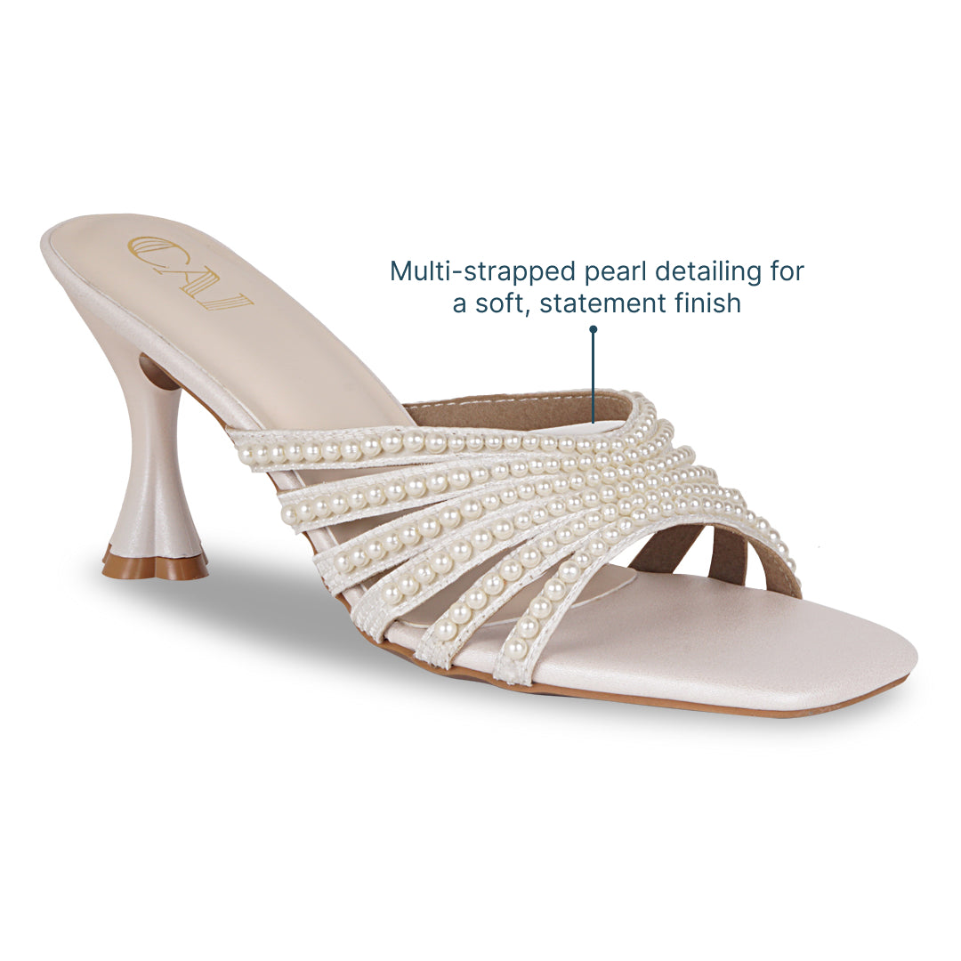 Multi Strapped Pearl Heels