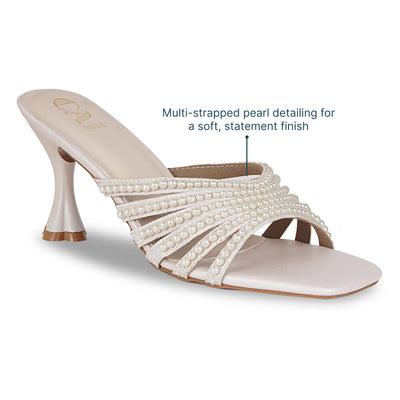 Multi Strapped Pearl Heels