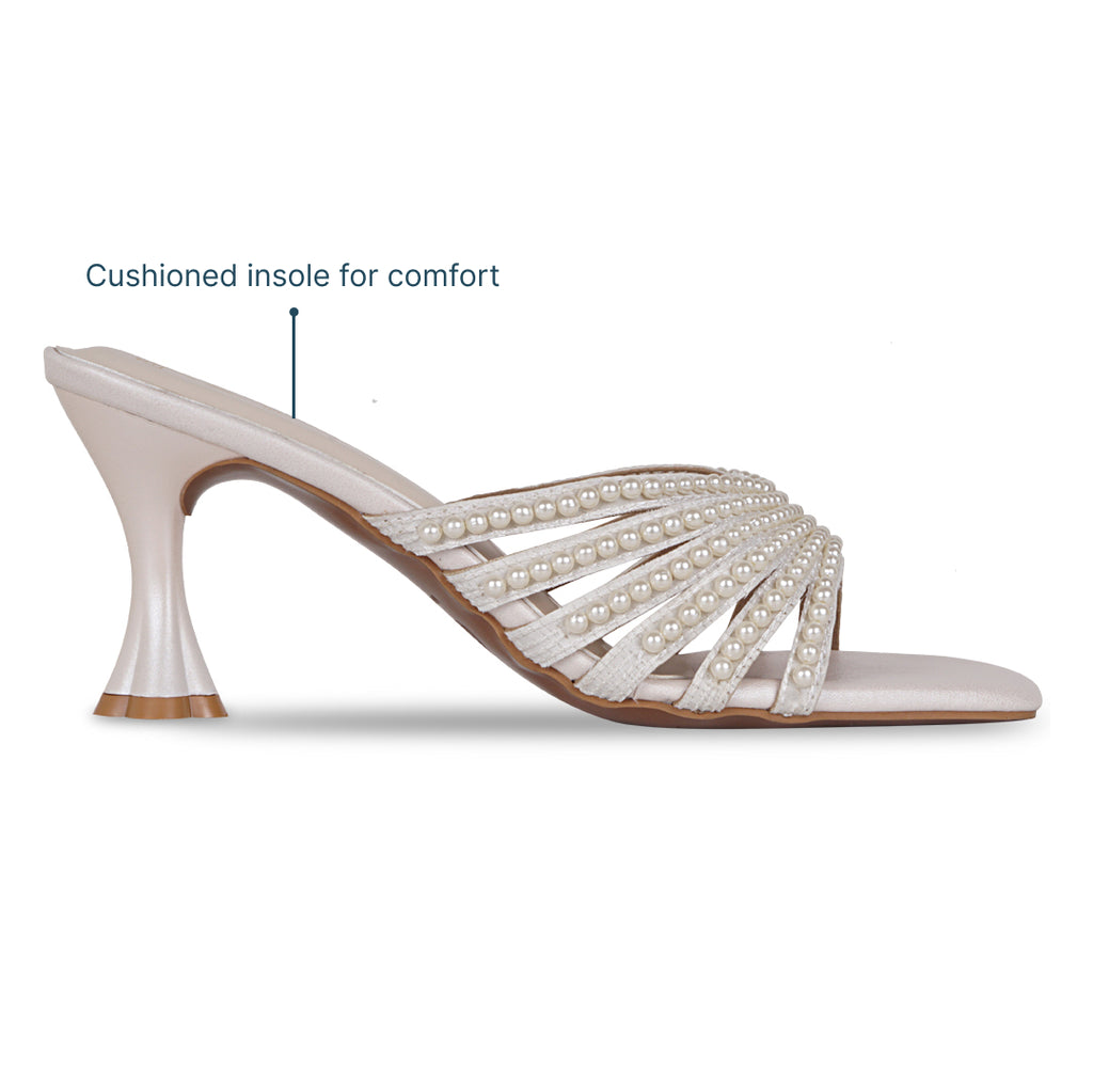 Multi Strapped Pearl Heels