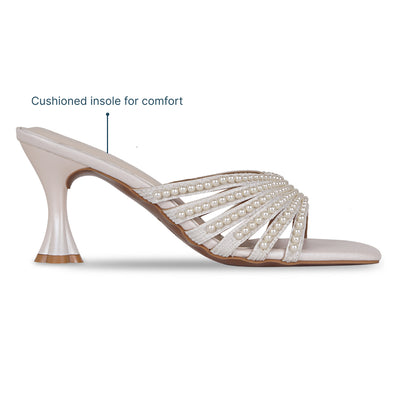 Multi Strapped Pearl Heels