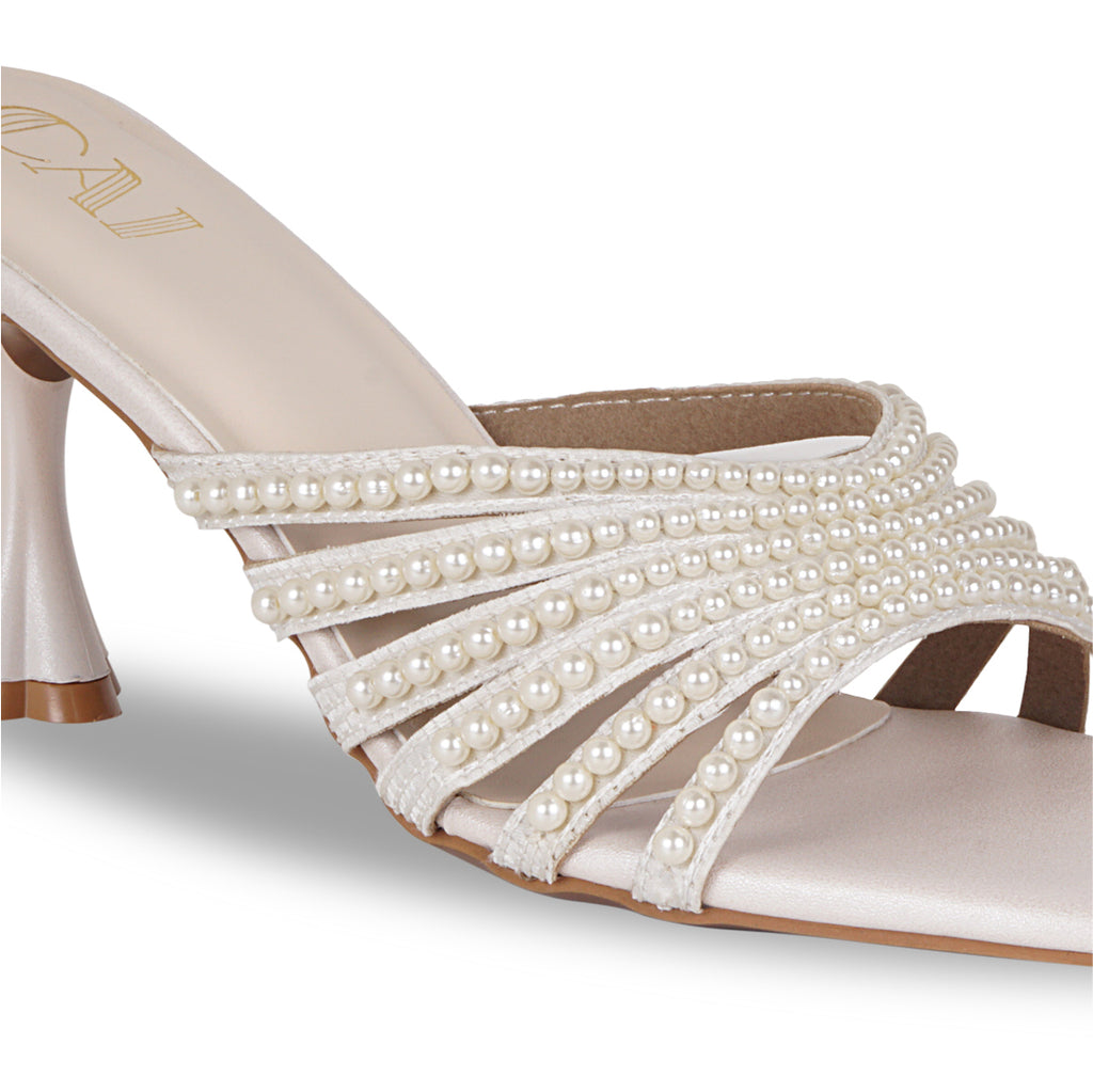 Multi Strapped Pearl Heels