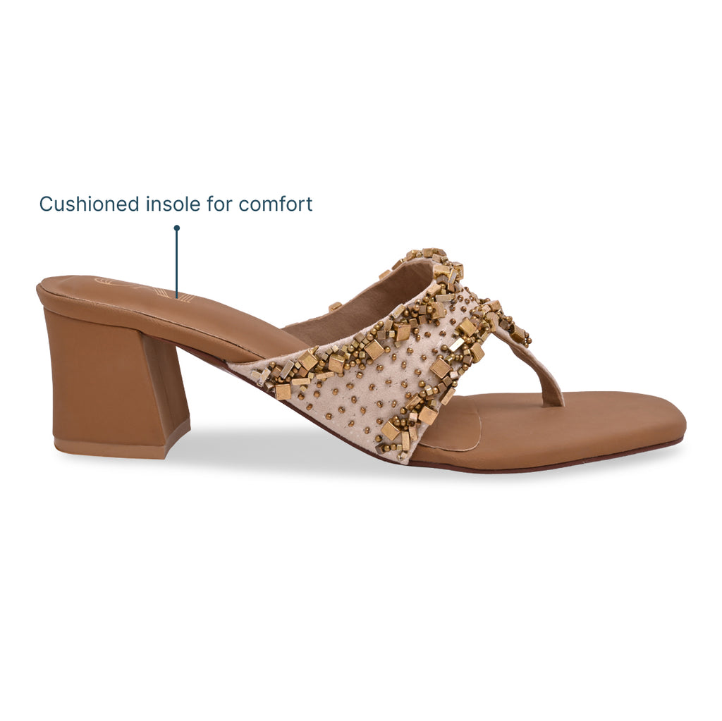 Golden Mirage Thong Heels