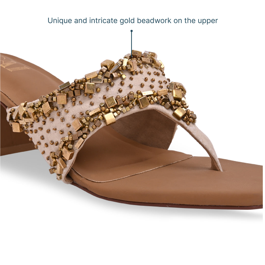 Golden Mirage Thong Heels