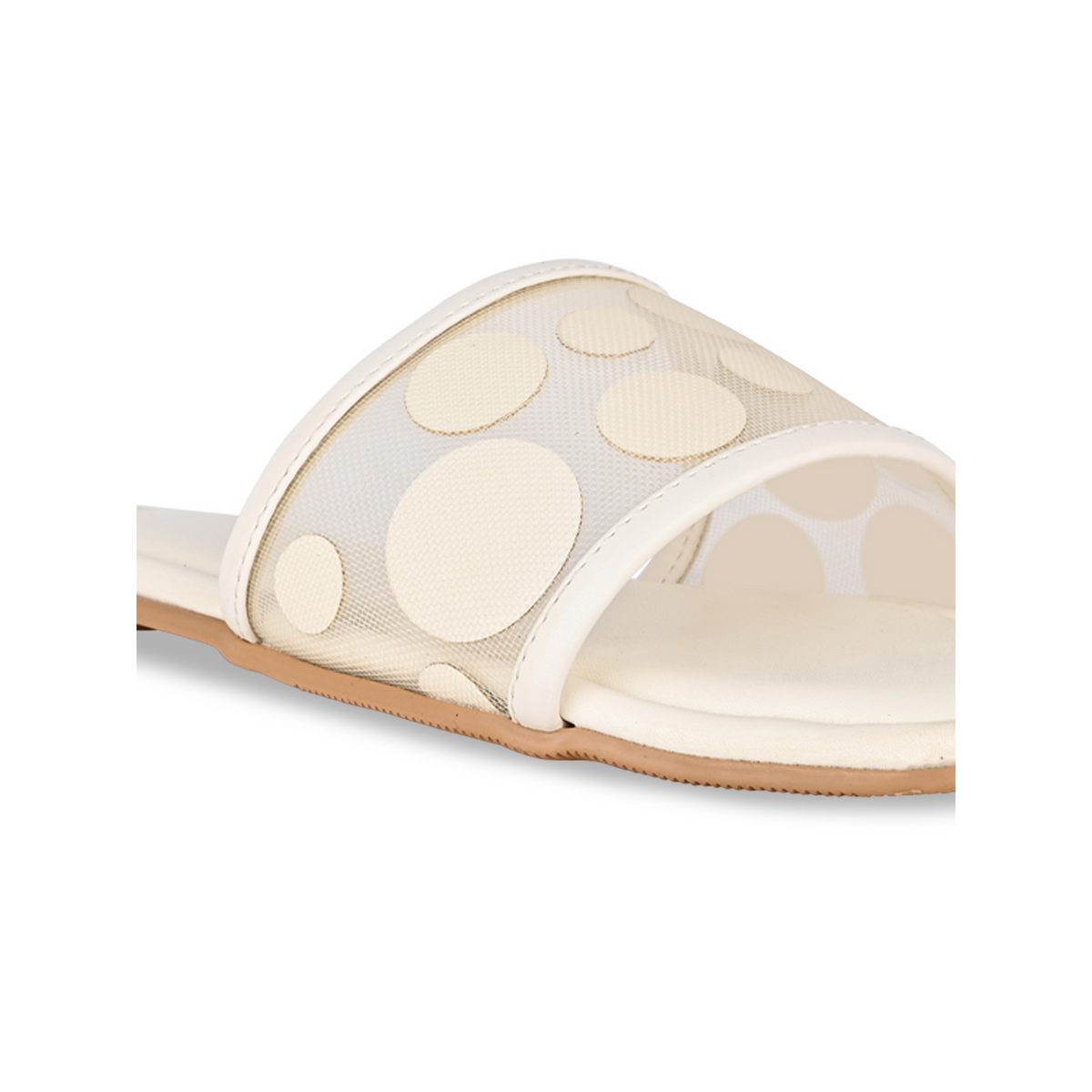 Dotty White Flats