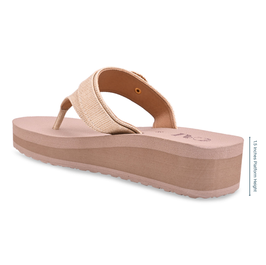 Gold Thong Eva Platform