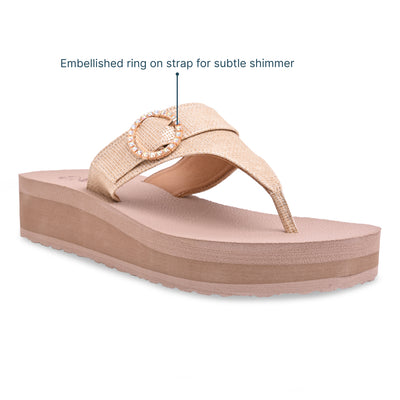 Gold Thong Eva Platform