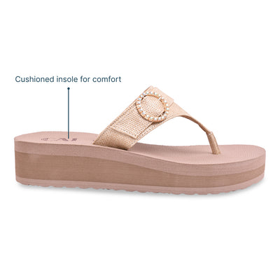 Gold Thong Eva Platform