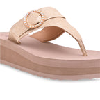 Gold Thong Eva Platform