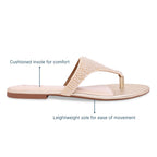 Gold Beaded Thong Flats