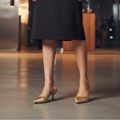 Radiant Gold Mule Pumps