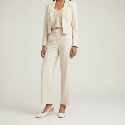 Cream Slingback Pumps