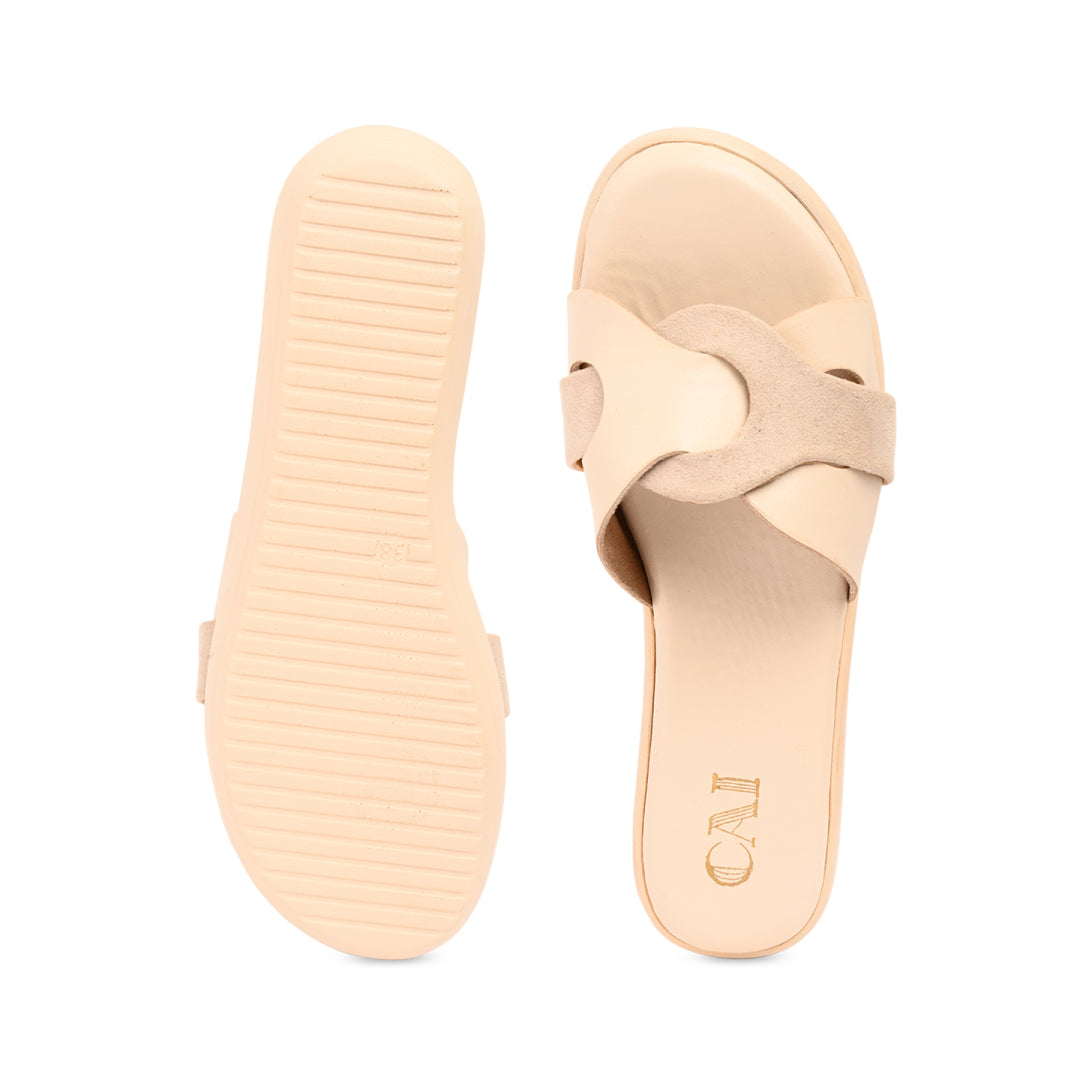 Cream Interlock Platform