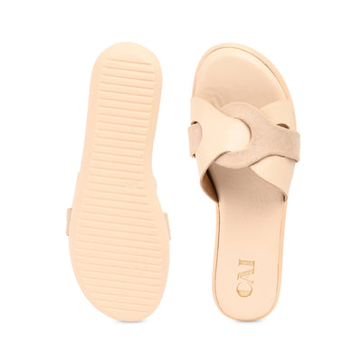 Cream Interlock Platform