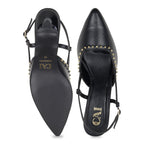 Black Rivet Pumps
