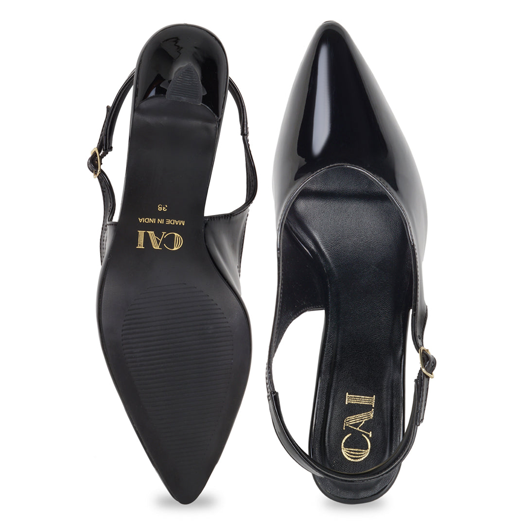 Black Slingback Pumps