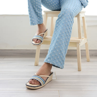 Blue Lace Wedges