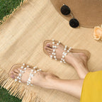 Double crossed pearl flats