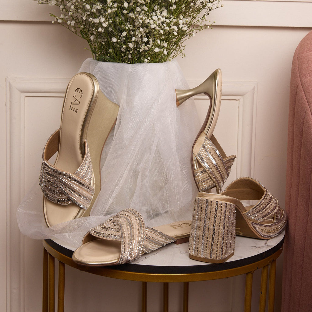 Swirled in Gold and Silver Wedge