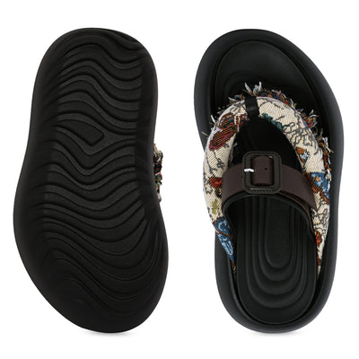 Canvas Bloom Thong Platform