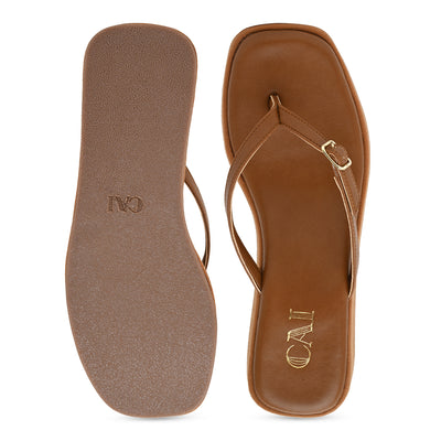 Canvas Tan Buckle Platform