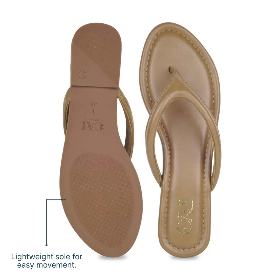 Crest Beige Flats