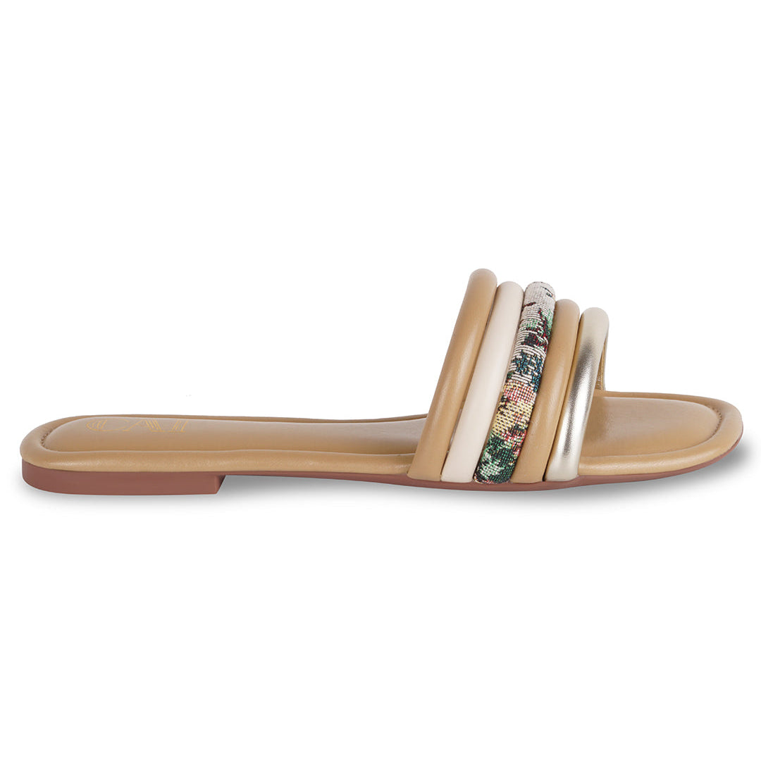 Multi Patterned Nude Flat