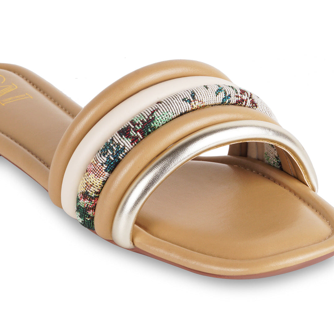 Multi Patterned Nude Flat