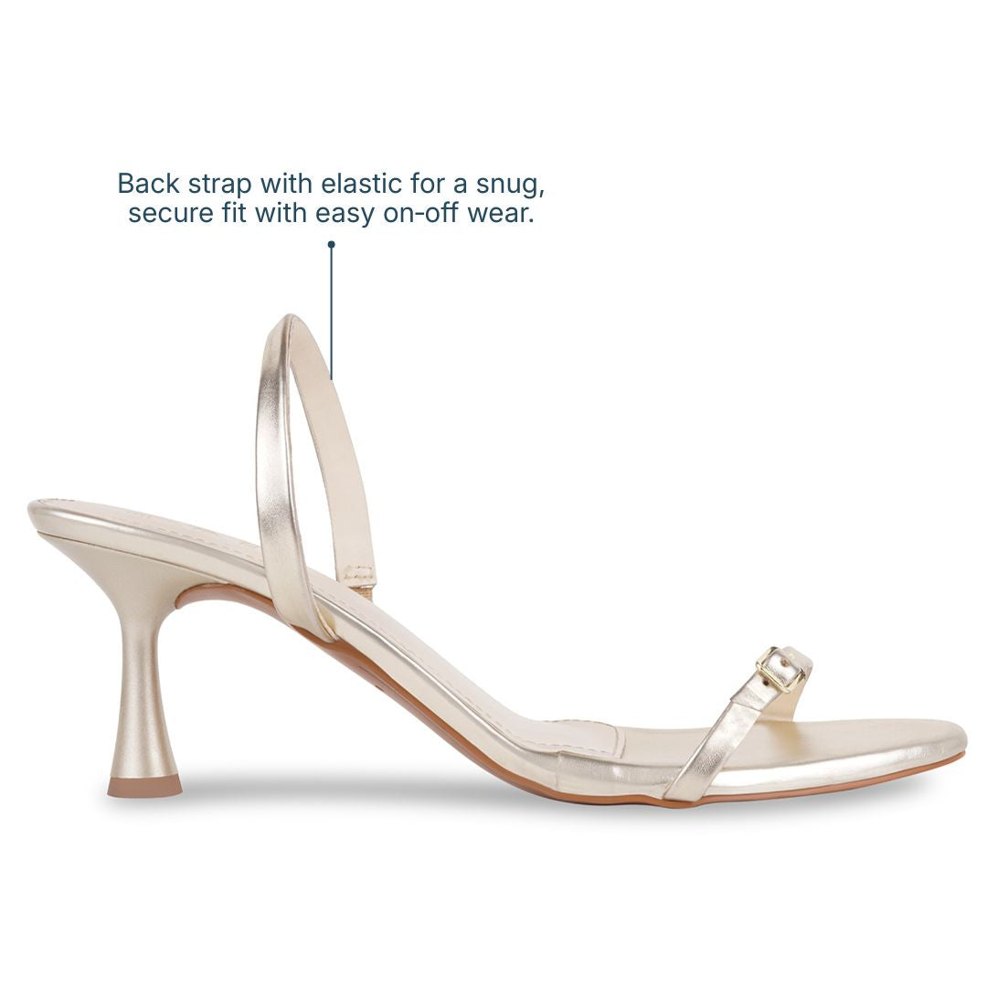 The Essence Gold Heels
