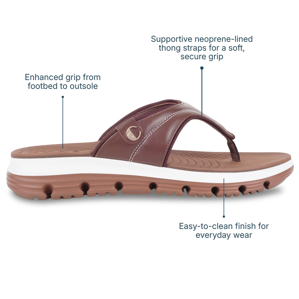 AllDay Glide Tan Slides