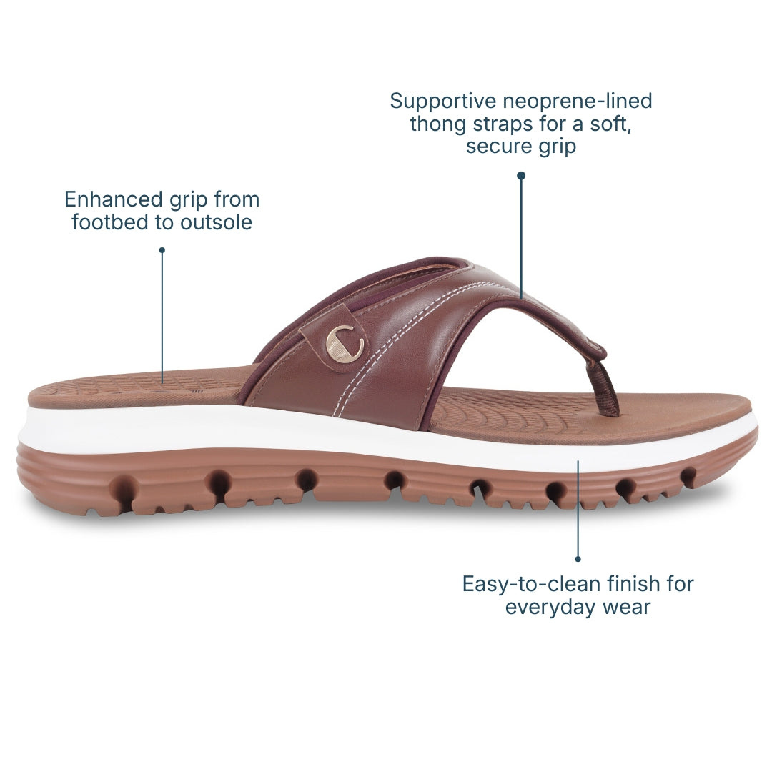 AllDay Glide Tan Slides